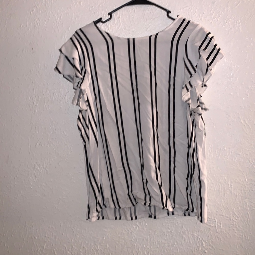 Black and white blouse